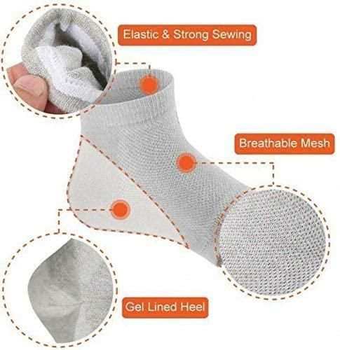 Silicone Gel Heel Protector Socks for Cracked Heels, Pain Relief & Moisturizing Support
